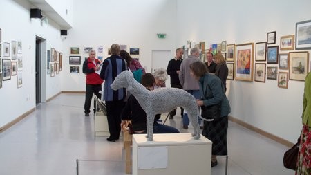 Gary’s Bedlington terrier is  today on show at woo