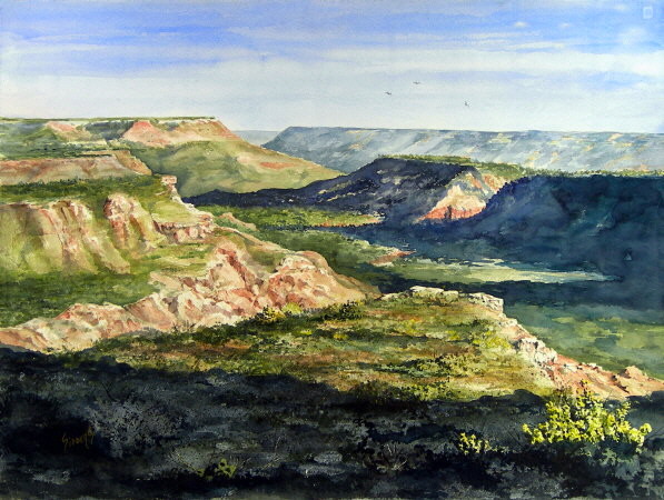 Evening Flight Over Palo Duro Canyon