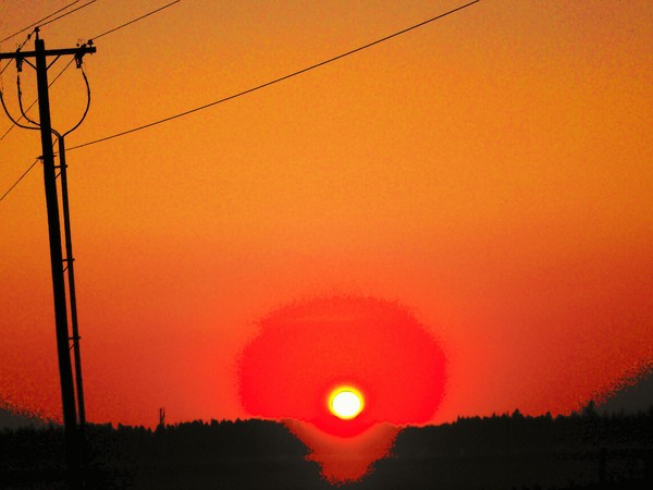 flaming sunset
