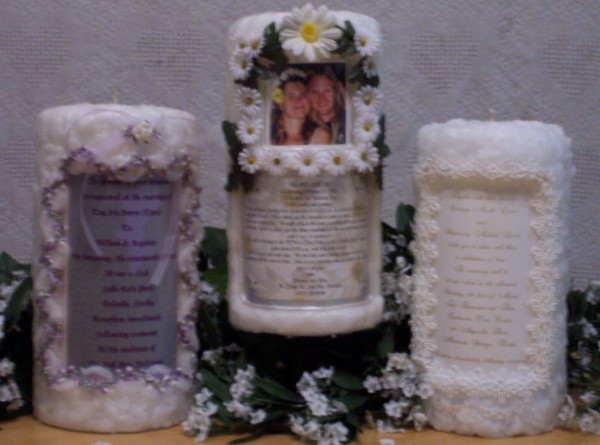 Custom Wedding Candles