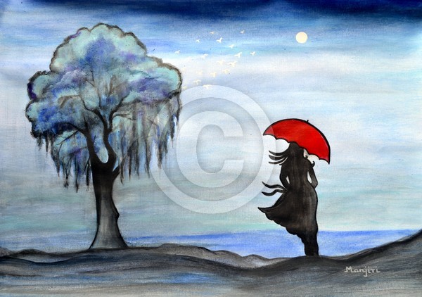 Evening Walk a peaceful artwork
