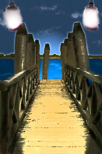 pontoon by lamplight