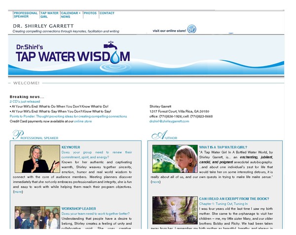 dr sherly Tapwater wisdom logo banner