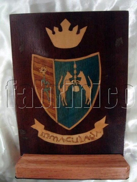 Peruvian Wood Veneer Inmaculada Marquetry