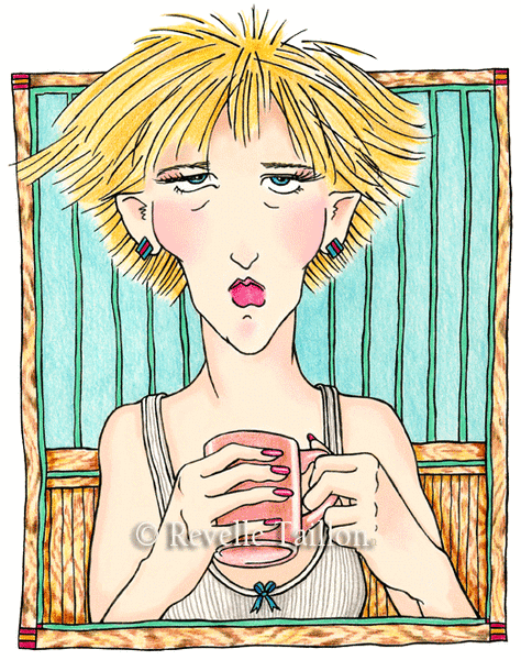 Lady with coffee