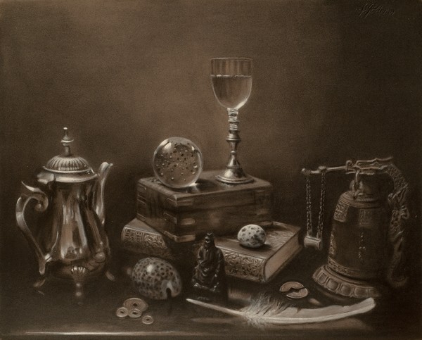 Still life with quail egg