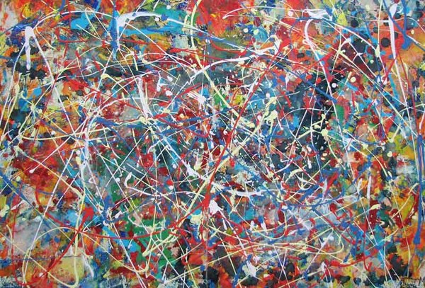 Summer 80x120 cm acrylic and oil on canbas