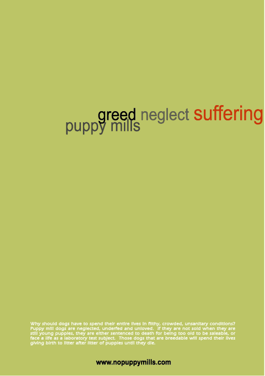 Puppy Mill Informational Poster