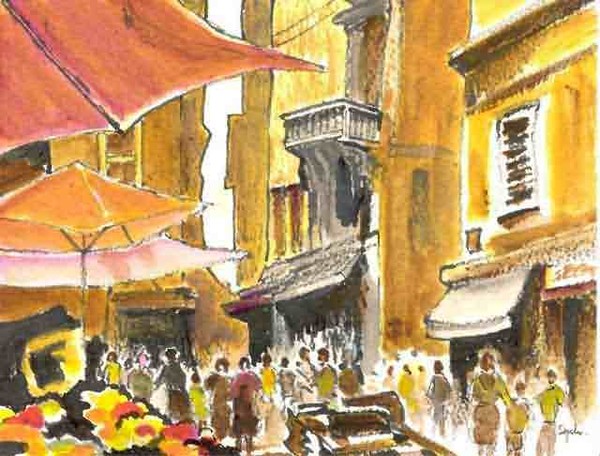 ITALY, BACK STREET IN NAPLES