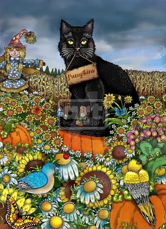 Harvest Cat with Friends