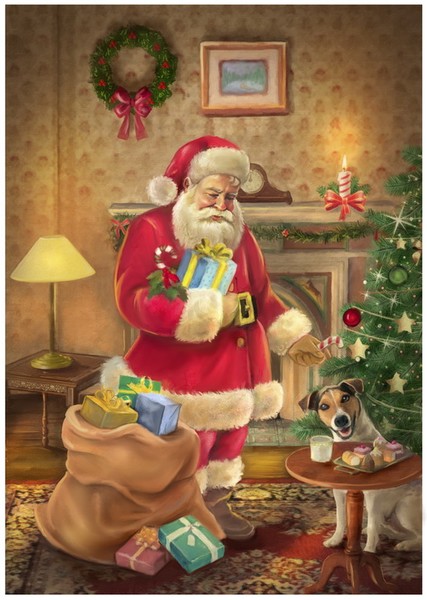 Santa with gifts