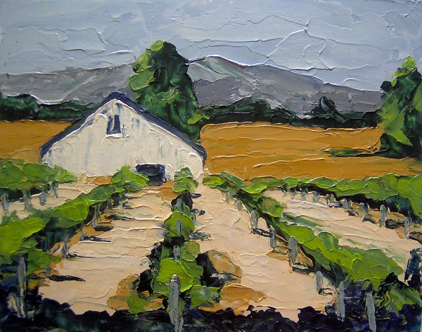 California Vineyard and Barn