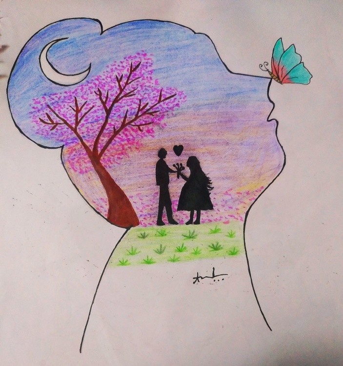 Illusion art.. Color pencil.. 
