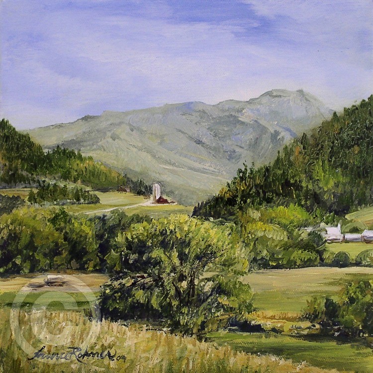 Pastures and Mt Mansfield 