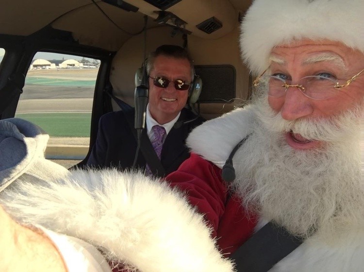 santa in heliopter