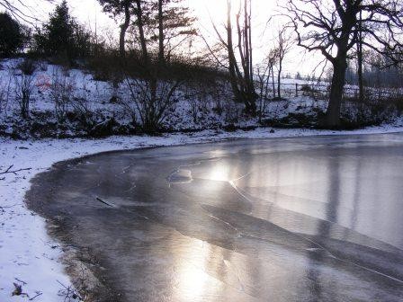 Icy lake