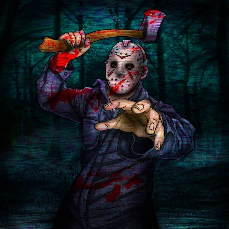 Jason is here Hes the last illustration for my 80s slasher fanart series