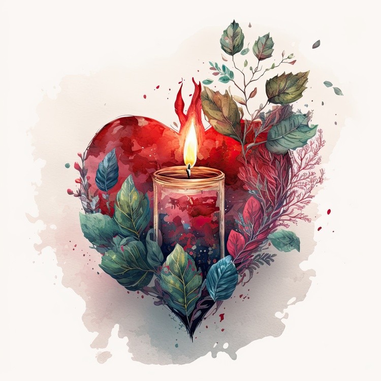 Heart Candle 01 