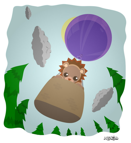 Kon on his Ballon Trip