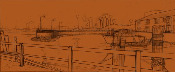harbor sketch