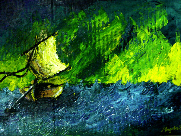 Boat in Rough Seas