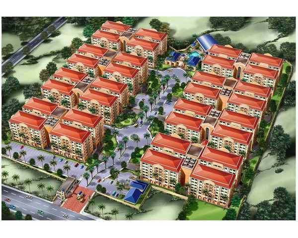 Cluster aerial view
