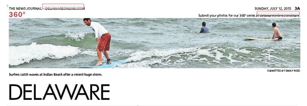 242nd News Journal Panorama-Indian River Surfers