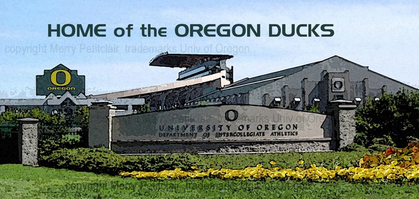 Autzen Sports Complex (in digital watercolor)
