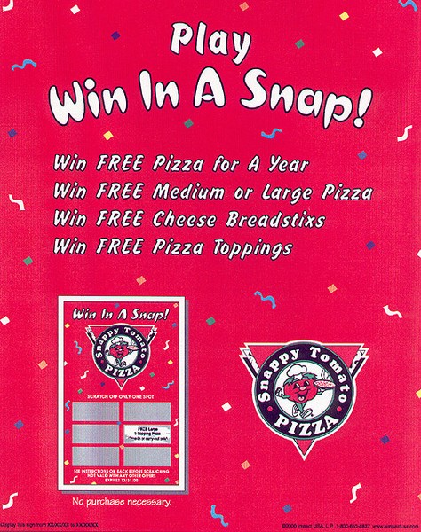Snappy Tomato Pizza ad