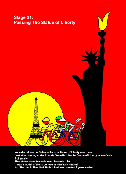 tour de france 2014 stage 21 statue of liberty at pont de grenelle