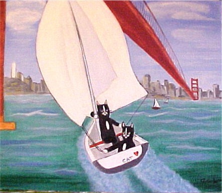 Sailing Under Golden Gate Bridge
