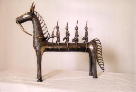 HORSE WITH FOUR RIDERS