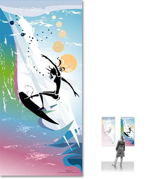 FIne Art Surf Lady