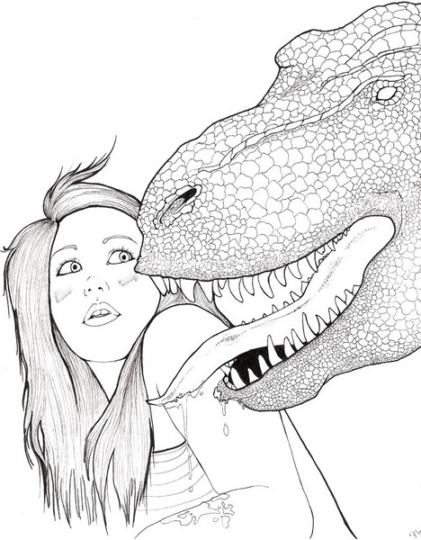 Girl with Mr. DINO