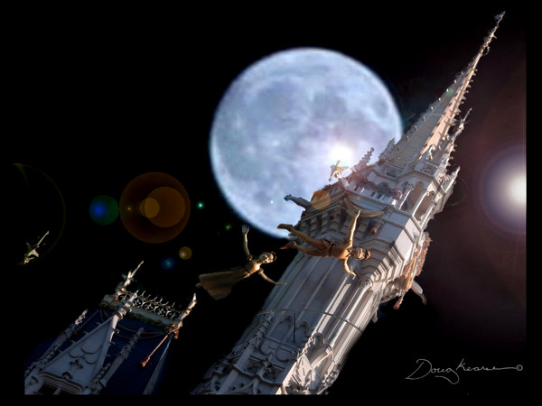 Midnight, moon, Pan, Magic.
