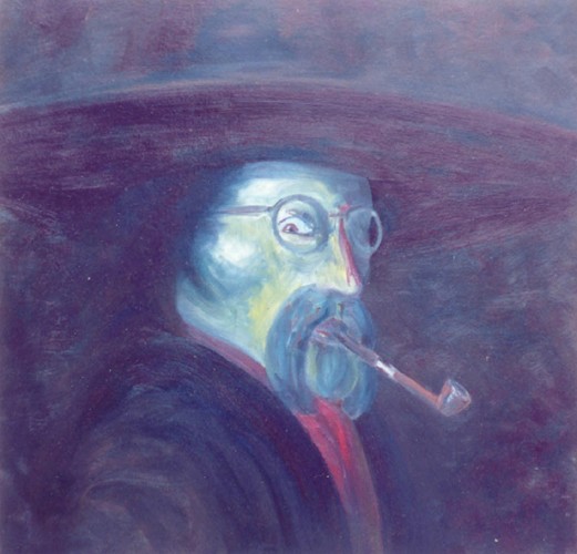 Me as an Old Man with Pipe (Homage to Dali)