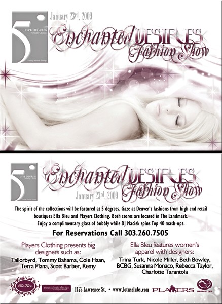 Enchanted Desires & Fashion Show at 5 Degrees