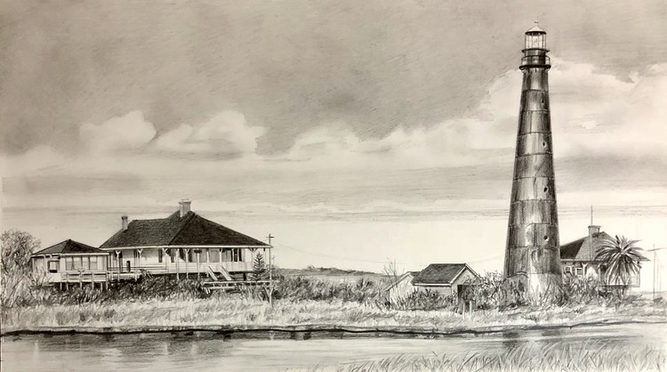 SOLD!  Bolivar Lighthouse, Galveston, TX