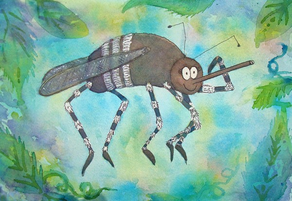 Silly Watercolor Skeeter