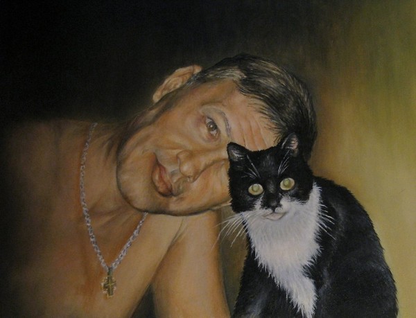 Self-portrait with cat...