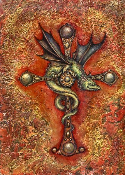 Celtic Dragon Cross