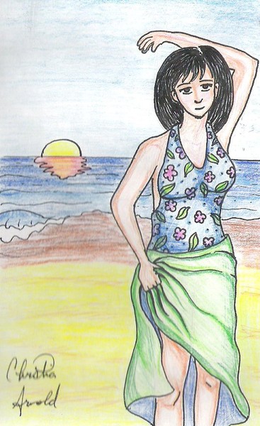 girl on beach