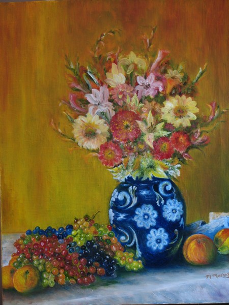 Flowers And Grapes