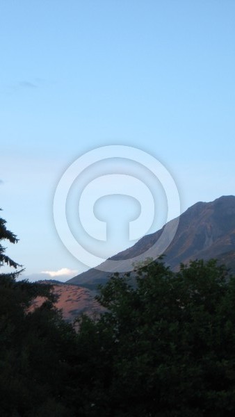mountain at dusk