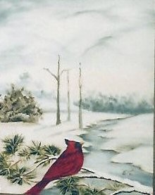 Cardinal In Winter