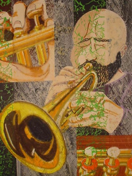 JAZZ ABSTRACT TRUMPET MAN #8