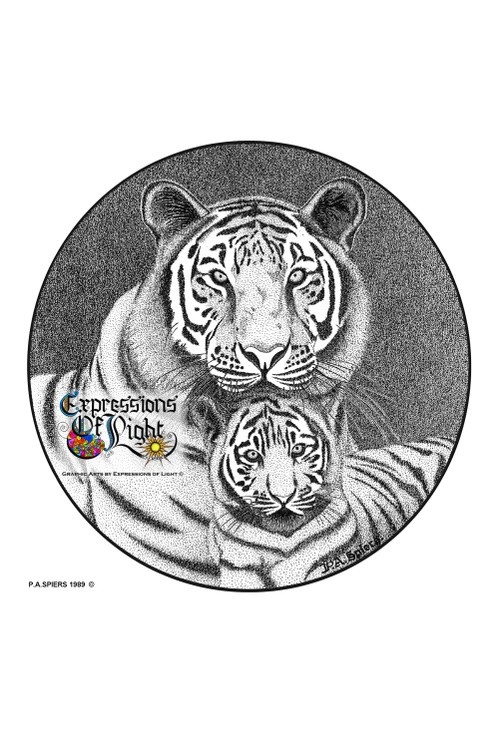 ExpoLight-Graphic-Arts-Tiger-&-Cub-1989-0001 (Pen-&-Ink-Mono-SP)