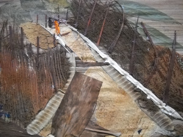 Road with dense Fence..