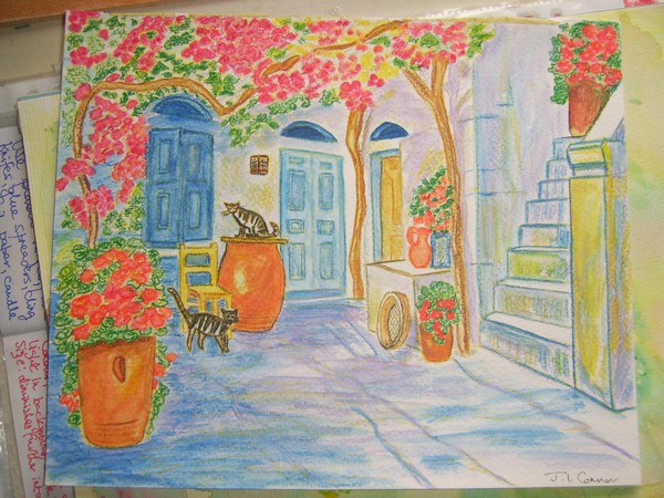 Greek courtyard