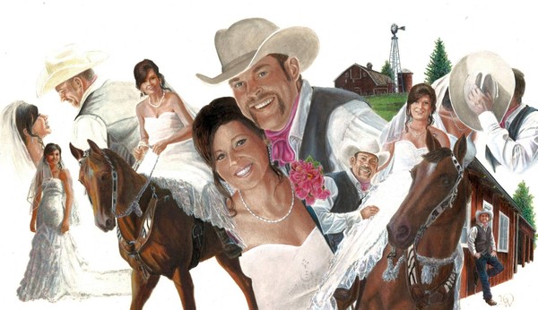 Colored Ink Wedding